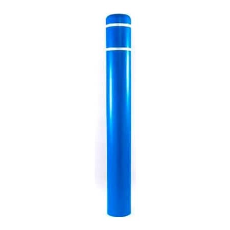 Post Guard Post Guard  Bollard Cover, 7" Dia. x 52"H, Blue W/ White Tape,  7X52BLUW